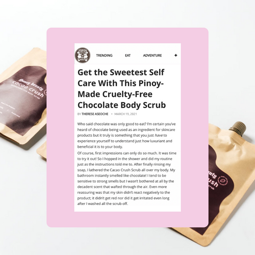 honey beauty cacao crush scrub when in manila